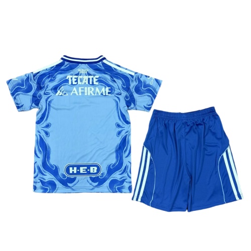 Kids-Tigres UANL 25/26 Away Blue Soccer Jersey