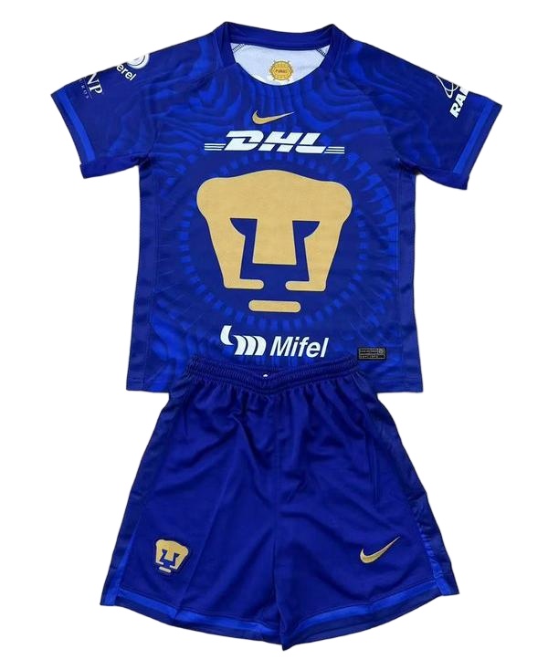Kids-Pumas UNAM 25/26 Away Dark Blue Soccer Jersey