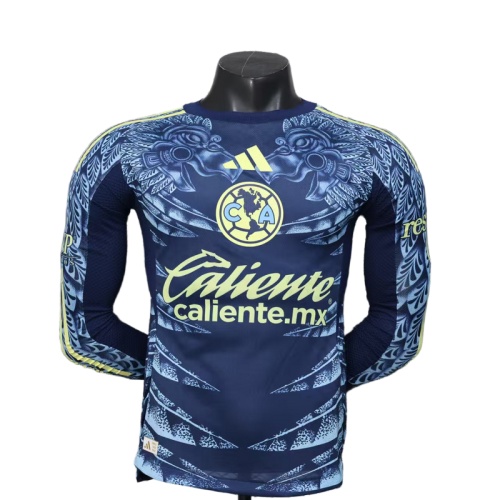 Club America 25/26 Away Dark Blue Long Jersey(Player