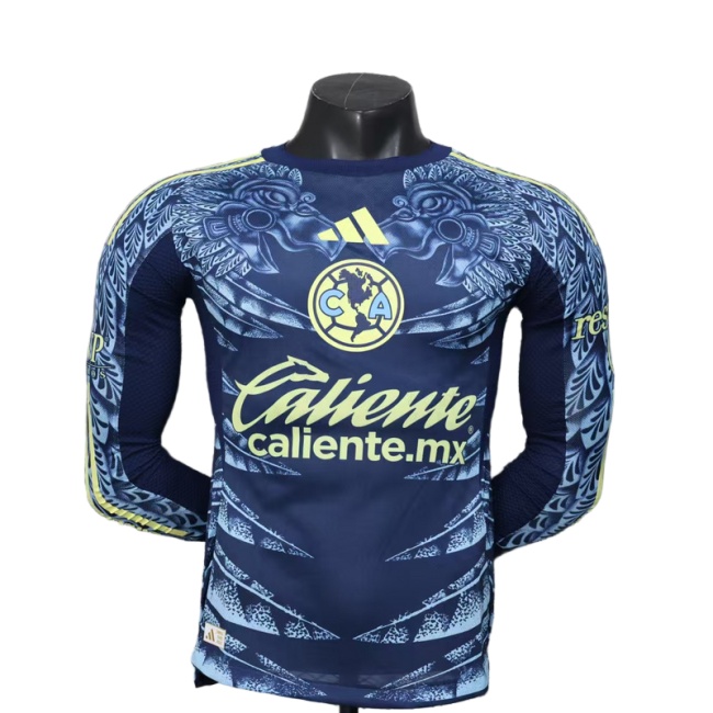 Club America 25/26 Away Dark Blue Long Jersey(Player