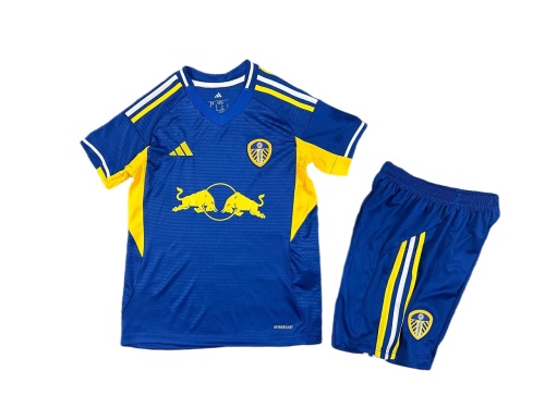 Kids-Leeds United 25/26 Away Blue Soccer Jersey