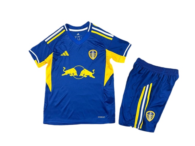 Kids-Leeds United 25/26 Away Blue Soccer Jersey