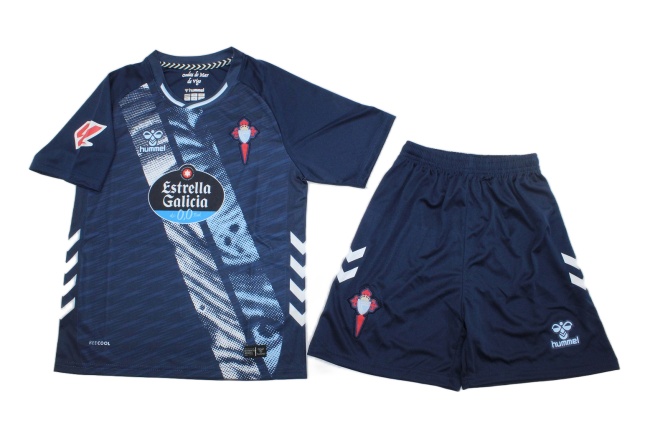 Kids-Celta 25/26 Away Navy Blue Soccer Jersey