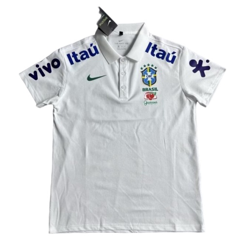 Brazil 25/26 White Polo Shirt