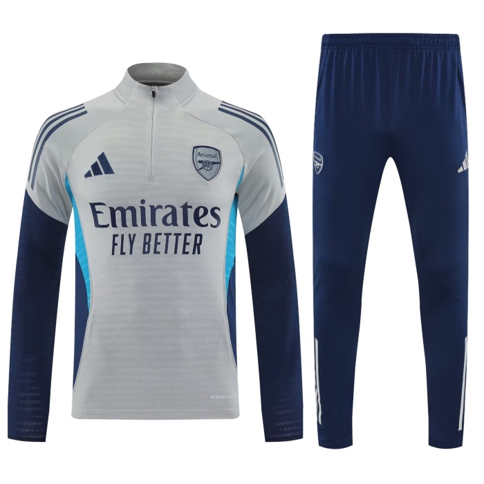 Arsenal 25/26 Tracksuit - Grey/Navy Blue