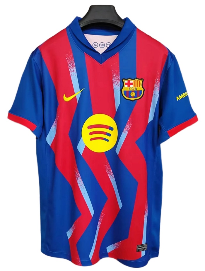 Barcelona 25/26 Fourth Red/Blue Leaked Jersey