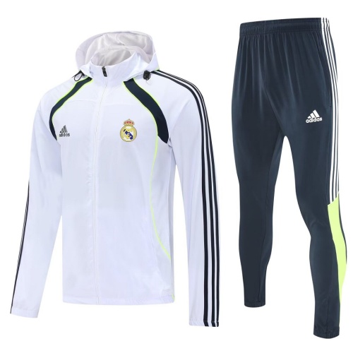 Real Madrid 25/26 Windcoat Tracksuit - White/Navy