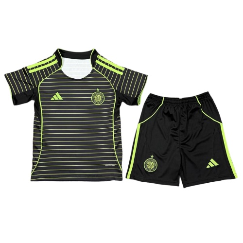 Kids-Celtic 25/26 Away Black/Green Soccer Jersey