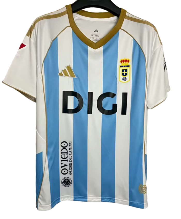 Real Oviedo 25/26 Third White/Blue Soccer Jersey