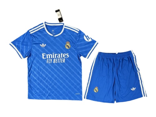 Kids-Real Madrid 25/26 Third Blue Soccer Jersey