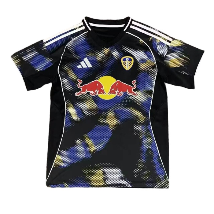 Leeds United 25/26 Third Black Soccer Jersey