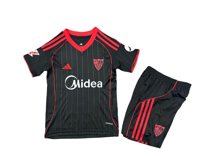 Kids-Sevilla 25/26 Third Black Soccer Jersey