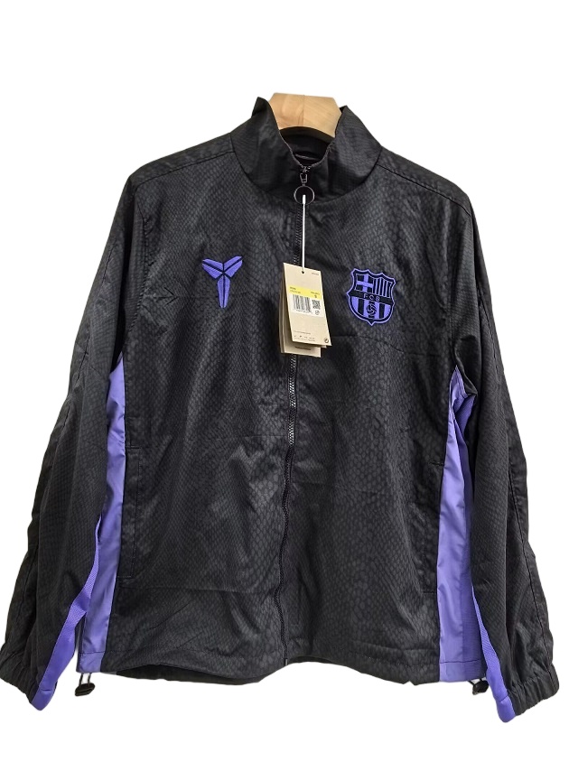 Barcelona 25/26 Wind Coat - Black/Purple