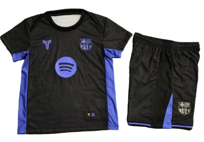Kids-Barcelona 25/26 Spceial Black Kobe Bryan Jersey(Player)