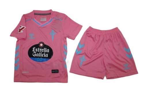 Kids-Celta 25/26 Third Pink Soccer Jersey