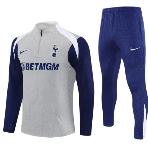 Kids Tottenham 25/26 Tracksuit - Grey/Dark Blue