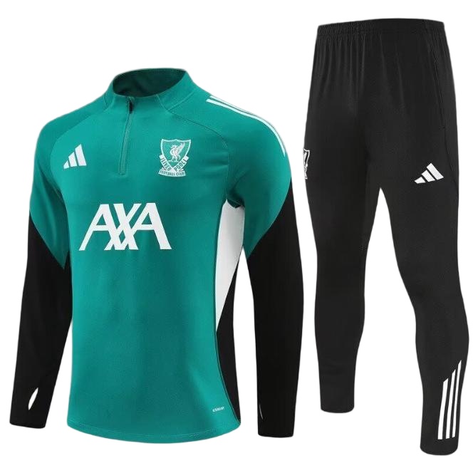 Kids Liverpool 25/26 Tracksuit - Green/White/Black