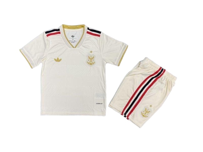 Kids-Flamengo 25/26 Third White Soccer Jersey