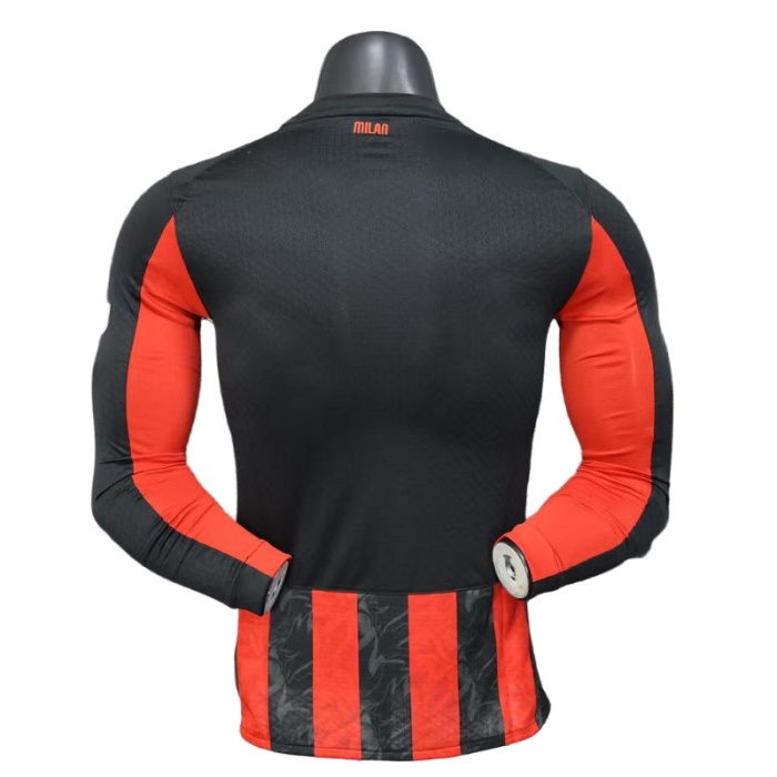 AC Milan 25/26 Home Long Soccer Jersey(Player)
