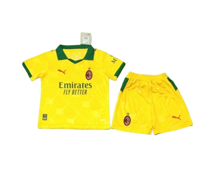 Kids-AC Milan 25/26 Third Yellow Soccer Jersey