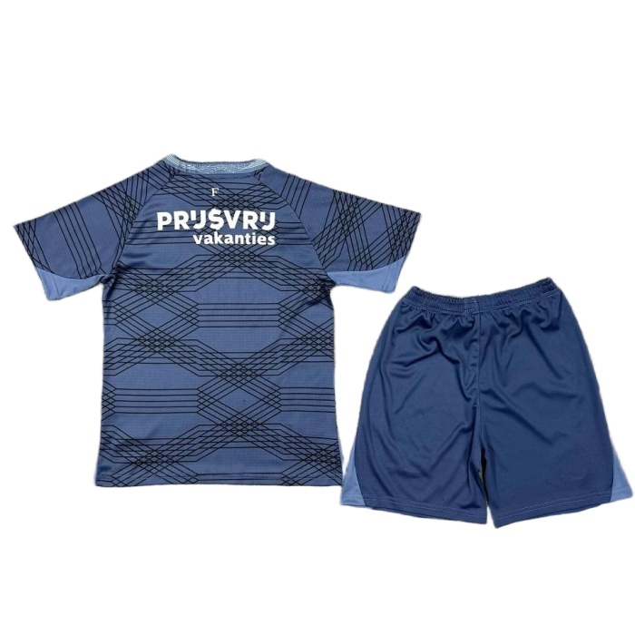 Kids-Feyenoord 25/26 Away Navy Blue Soccer Jersey