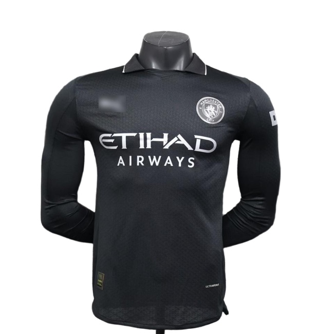 Manchester City 25/26 Away Black Long Jersey(Player)