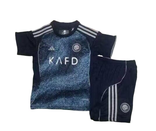 Kids-Al-Nassr 25/26 Away Navy Blue Soccer Jersey