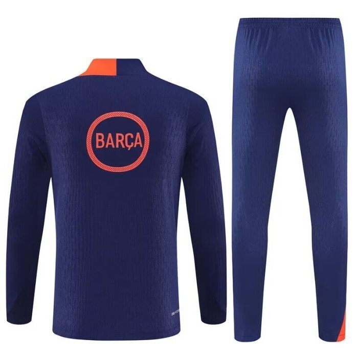 Barcelona 25/26 Tracksuit - Dark Blue/Orange