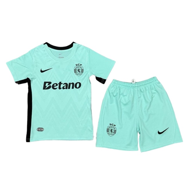 Kids-Sporting Lisbon 25/26 Third Mint Green Soccer Jersey