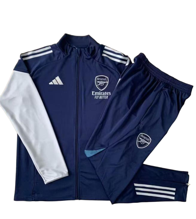 Arsenal 25/26 Tracksuit - Navy Blue/Light Grey | Official Football