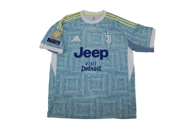 Juventus 25/26 Away Blue Sponsor Soccer Jersey