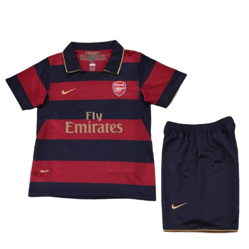 Kids-Arsenal 06/08 Away Red/Blue Soccer Jersey