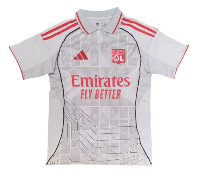 Lyon 25/26 Third Light Grey Soccer Jersey