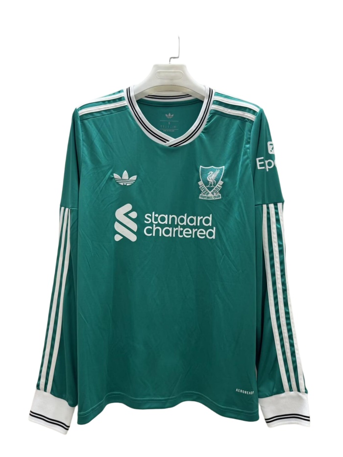 Liverpool 25/26 Third Green Long Soccer Jersey