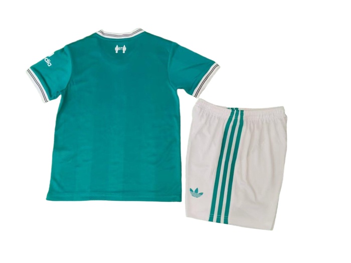 Kids-Liverpool 25/26 Third Green Soccer Jersey(Player)