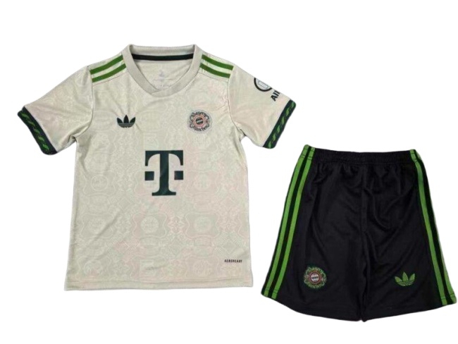 Kids-Bayern Munich 25/26 Special Light Beige Soccer Jersey