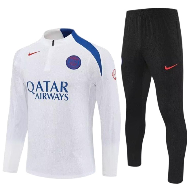 Kids Paris St Germain 25/26 Tracksuit - White/Blue