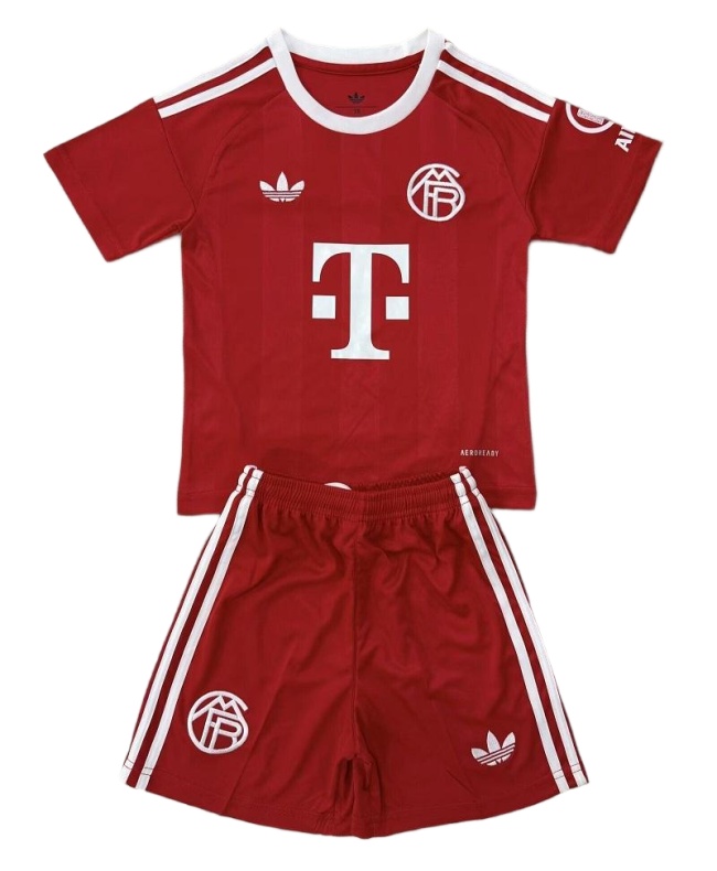 Kids-Bayern Munich 25/26 GK Red Soccer Jersey