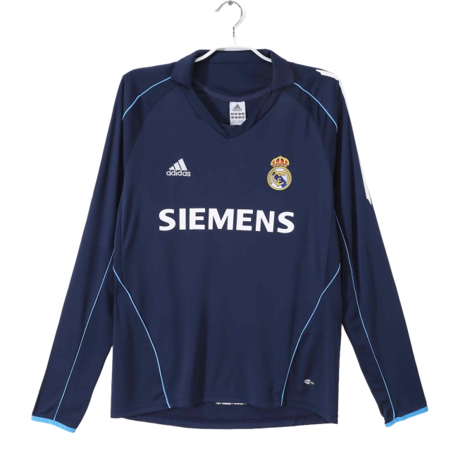 Real Madrid 05/06 Away Dark Blue Long Jersey