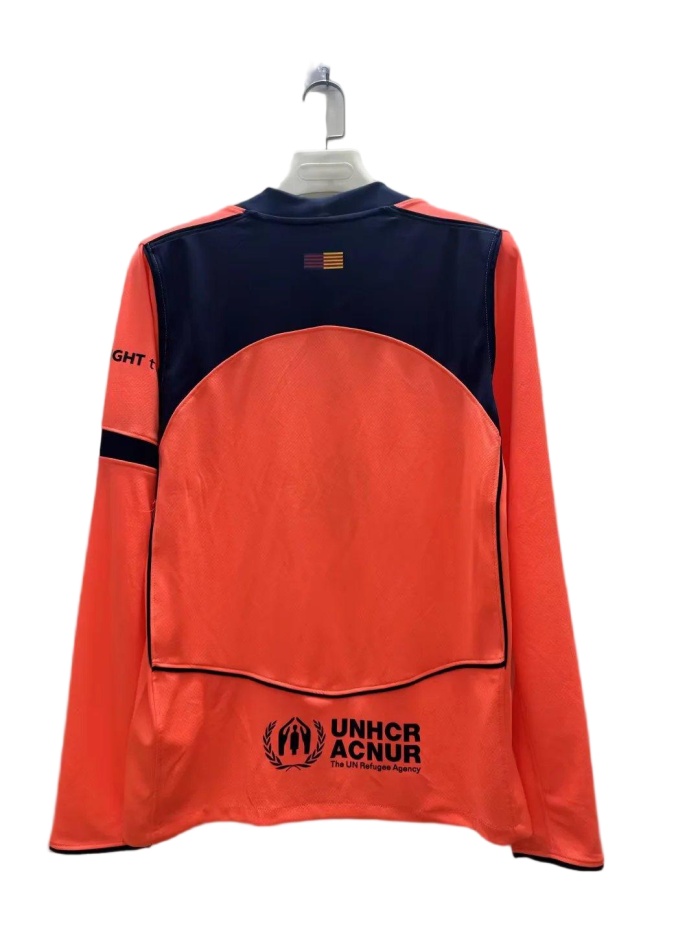 Barcelona 25/26 Third Orange Long Soccer Jersey