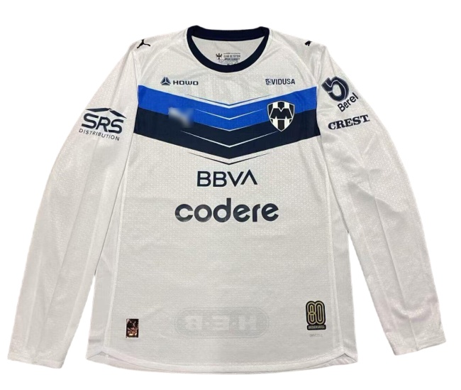 Monterrey 25/26 Away White Long Soccer Jersey