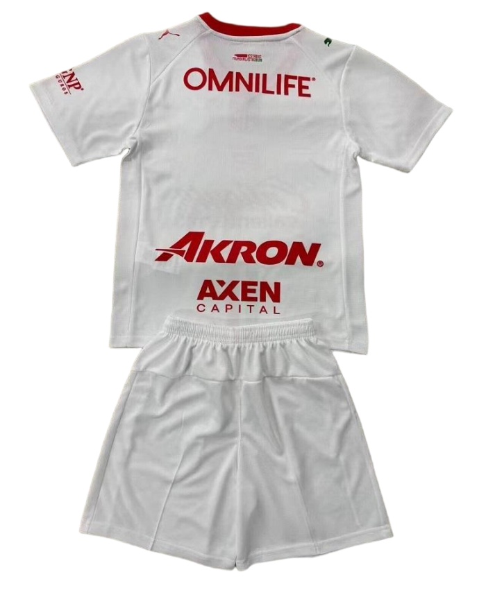 Kids-Chivas Guadalajara 25/26 Away White Soccer Jersey