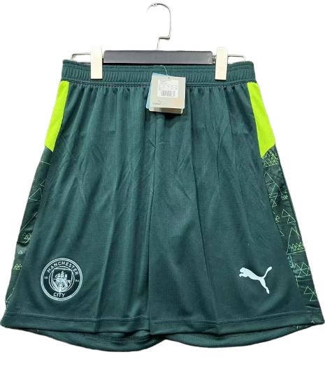 Manchester City 25/26 Fourth Green Soccer Shorts