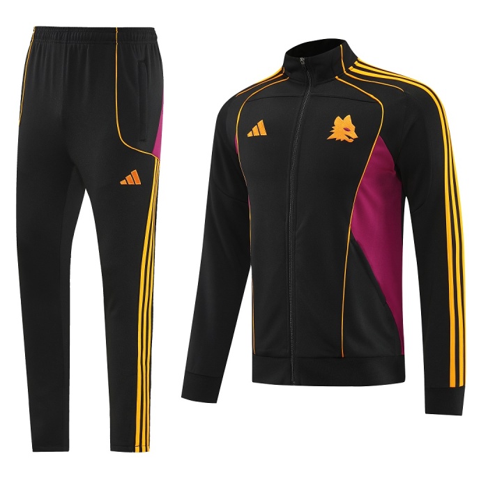 Roma 25/26 Tracksuit - Black/Purple