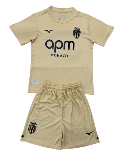 Kids-Monaco 25/26 Third Golden Soccer Jersey