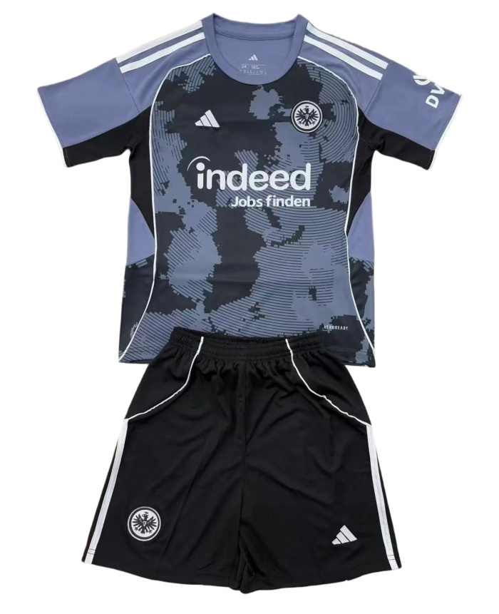 Kids-Frankfurt 25/26 Third Black/Grey Soccer Jersey