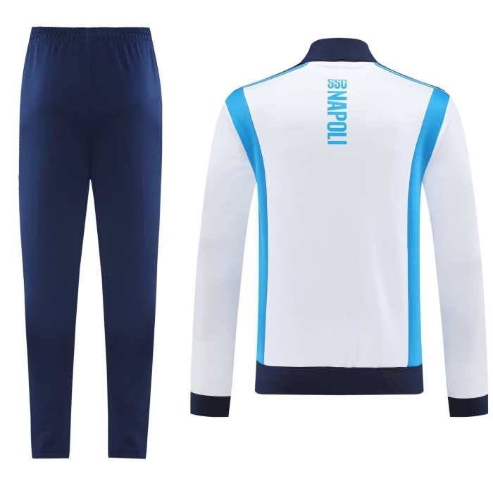 Napoli 25/26 Tracksuit - White/Dark Blue