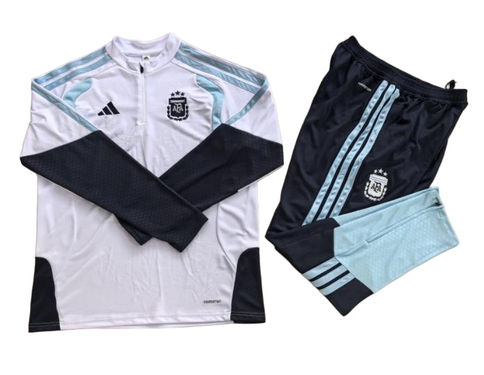 Argentina 25/26 Tracksuit - White/Black/Blue