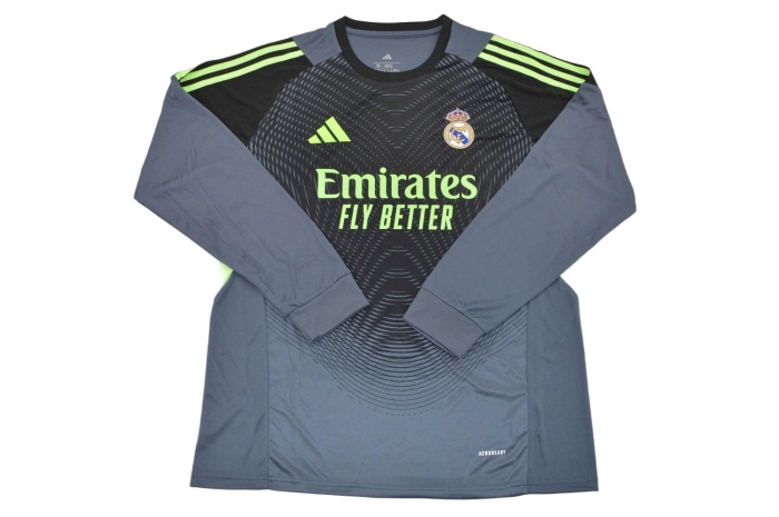 Real Madrid 25/26 GK Black/Grey Long Soccer Jersey