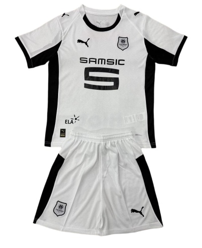 Kids-Stade Rennais 25/26 Away White Soccer Jersey
